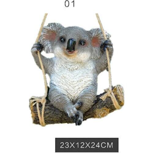 Australian koala swing garden landscape garden garden lovely koala model pendant hanging creative decoration air home crafts
