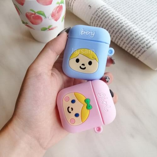 Lovers For Airpods 2 Case Silicone bear Cartoon Cover case for air pods Cute Earphone Case 3D Headphone case for arpods Accessor