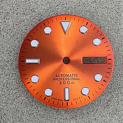 29mm Watch Dial for NH36/4R36/7S Movement Watches Luminous Watch Dial Printing Replacement Accessory Ring