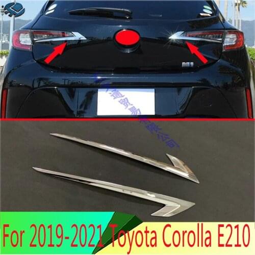 For 2019 Toyota Corolla E210 Sport Hatch Hatchback Auris ABS Chrome Trim Tail Light Rear Back Frame Lamp Cover molding