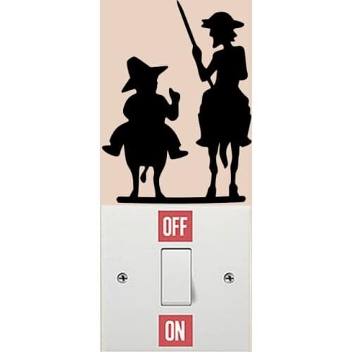 Don Quixote Funny Vinyl Switch Decals Home Room Vinyl Wall Stickers 5WS1224