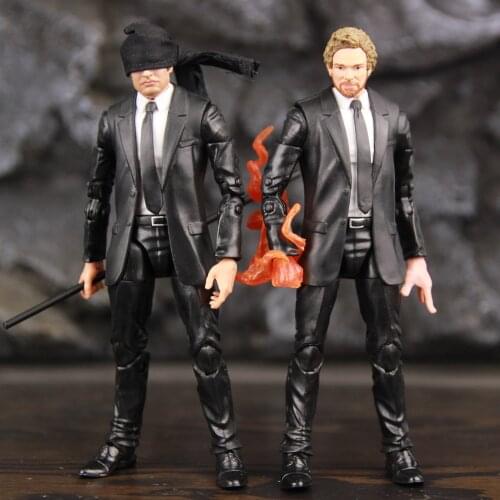 Daredevil Lawyer Matt Murdock TV Defenders 6" Action Figure Leather Garment Black Suit KOs Marvel Legends Toys Doll Model