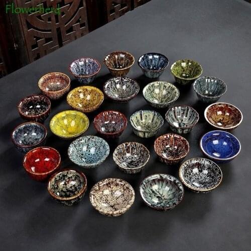 Ceramic Porcelain Tea Cup Teaware Kung Fu Tea Cup Set Drinkware Pottery Kiln Becomes A Single-cup