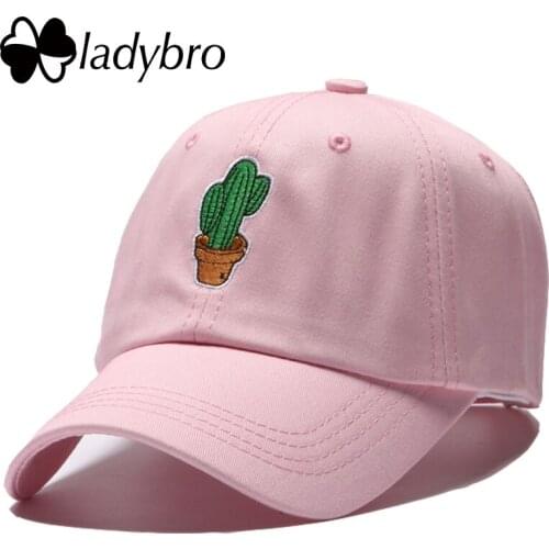 Ladybro Cactus Embroidery Fashion Women Hat Cap Men Baseball Cap Male Casual Snapback Hip Hop Cap Lady Gorras Drake Dad Hat