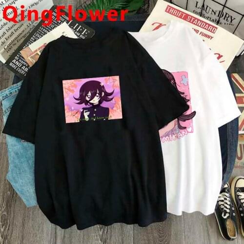 Hot Japanese Anime Ouma Kokichi T Shirt Men Cartoon Danganronpa V3 T-shirt Mikan Tsumiki Graphic Tees Unisex Tops Tshirt Male