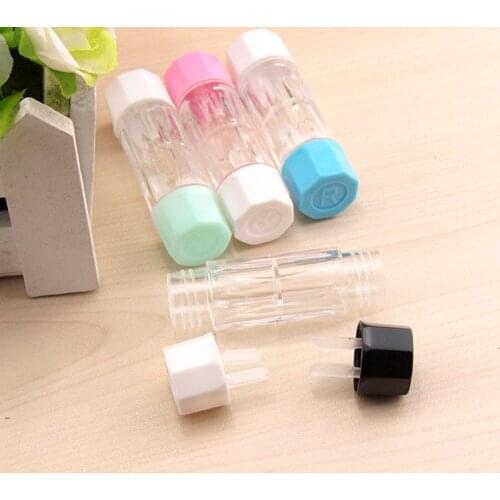 LIUSVENTINA High Quality 12pcs/lot Cute RGP Contact Lens Case Container for Contact Lens Merry Christmas Gift For Familiers