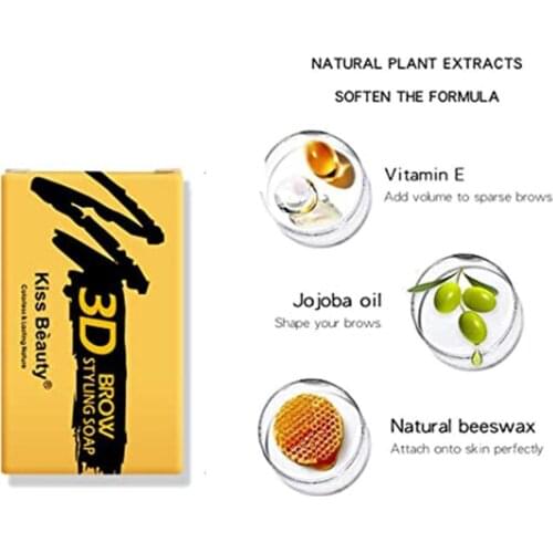 Eyebrow Soap Wax Fluffy Eyebrows Gel Eyebrow Styling Brow Makeup Stereotype Lift Brow Sculpt Waterproof Transparent Soap So S1W6