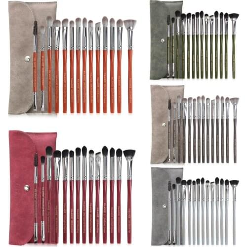 Maange 14pcs Professional Eye Makeup Brush Set Makeup Tools Eye Shadow Brush Cosmetics For Face Highlighter Powder Foundation