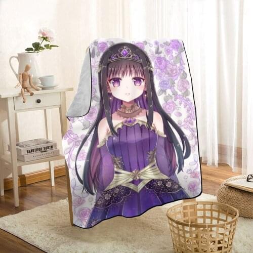 HEARMNY Mahou Shoujo Madoka Anime Girl Blanket Super Soft Warm Microfiber Fabric Blanket For Couch Throw Travel Adult Blanket