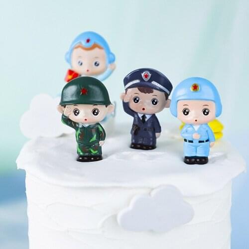 Baking Cake Topper Birthday Flag Decor Baby Shower Fathers Childrens Day Boy Career Theme Party Navy Army Air Force Pilot Gift