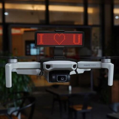 Programme LED Display Screen Holder Bracket with Phone Bluetooth Editor for DJI Mini 2 / Mavic Mini Drone DIY Advertising Lights