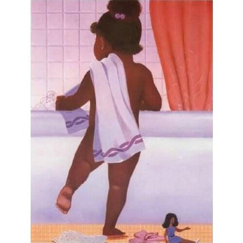 DIY Diamond Embroidery Bathroom girl Full 5d Diamond Painting Cross Stitch Mosaic Crafts rhinestones Pattern home decor