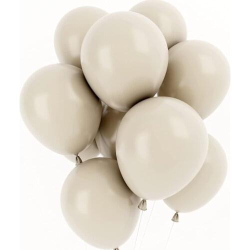 50Pcs White Sand Balloons 10inch Baby Shower Balloon Retro Sage Green Khaki Dusty Pink Helium Air Globos for Birthday Party Deco
