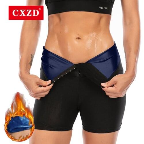 CXZD 2021 Hot Womens Silver ion coating Thermo Pants Sweat Sauna Suits Fitness Short Shapewear Workout Gym Leggings Fitness Pant