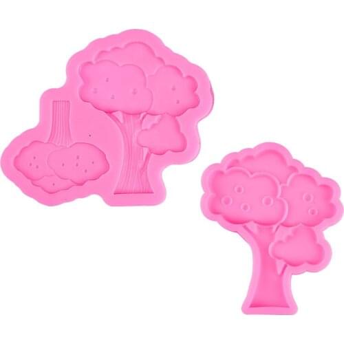 Silicone Mold Plant Chocolate Mold Diy Fondant Cake Decoration Tool for Cake Insert Card Candy Craft Kitchen Baking Accessories