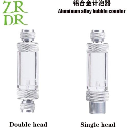 ZRDR Check Valve-Regulator Diffuser Reactor Single-Head or Dual-Head Aquarium CO2 Bubble Counter Air Pump Accessories