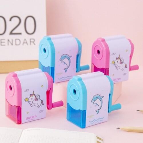 Ellen Brook 1 PCS Cute Unicorn Dolphin Mechanical Sharpener For Pencil School Office Supplies Creative Stationery Back To School