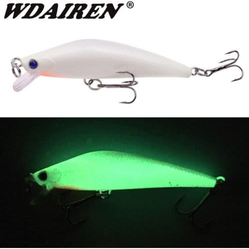 1Pcs 3D Luminous Bait 8cm 8.5g Minnow Fishing Lure Artificial Hard Warped Fishing Crankbait Bass Isca Peche fishing Tackle