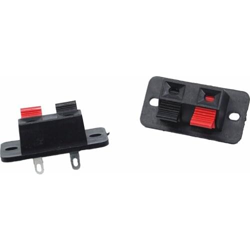 2017 Hot 5 Pcs 2 Positions Connector Terminal Push in Jack Spring Load Audio Speaker Terminals