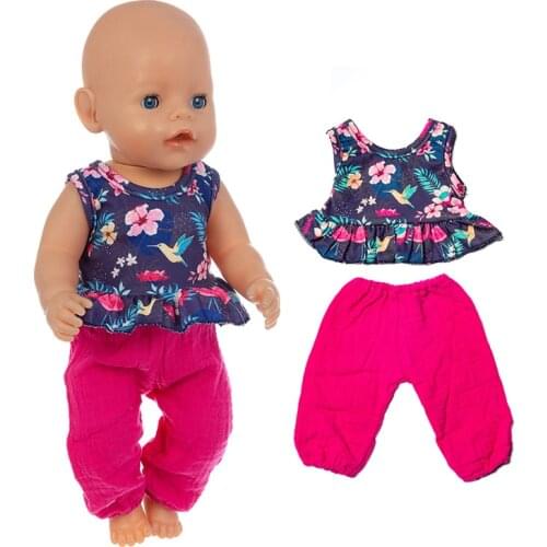 2020 New Sleeveless outfit Doll Clothes Fit For 18inch/43cm born baby Doll clothes reborn Doll Accessories