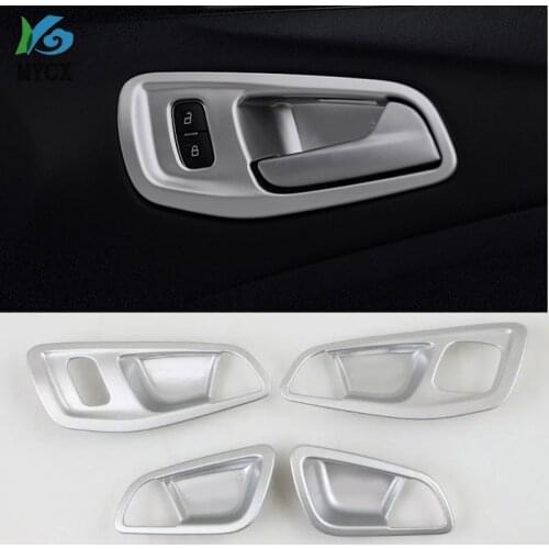 For Ford Escape Kuga 2017 2018 4PCS Chrome Interior Inside Door Handle Bowl Cover Trim Catch Frame Bezel Molding