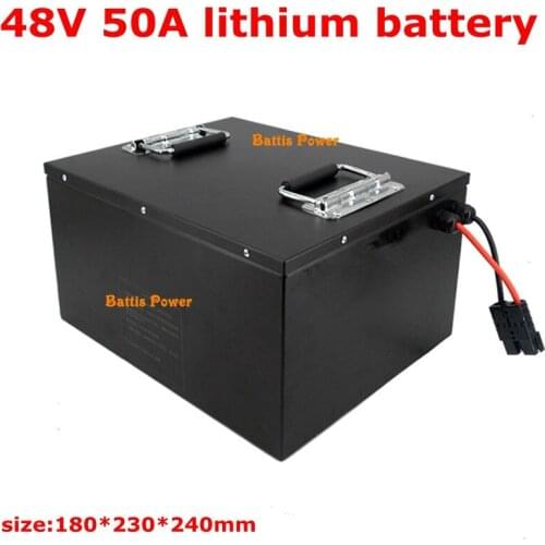 48V 50AH Lithium battery 48V 50ah Li-ion battery with BMS for 3500w RV EV scooter tricycle Vehicles E-bike + 10A Charger