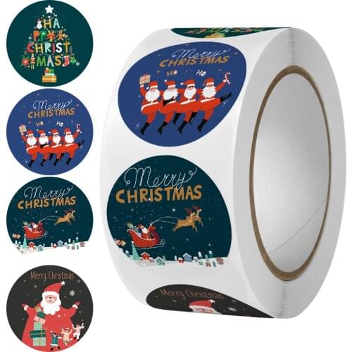 500pcs Christmas Stickers Animals Snowman Trees sock Santa Wrapping Gift Box Label Christmas Tags Kids Toys Gifts Stickers