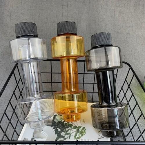 550ml Large Capacity Dumbbell Shape Fitness Water Cupleakproof Sports Bottle Kettle Fitness Barbell Water Bottle Gym Equipment