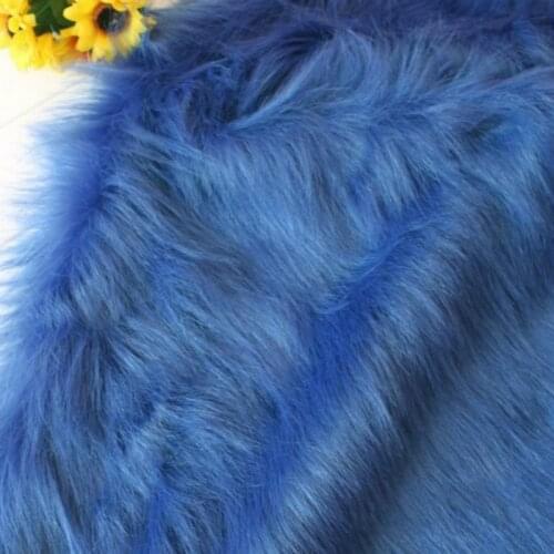 9cm Royal Blue plush fur fabric for Cosplay counter decoration display background cloth jewelry pad fur fabric 1Meter