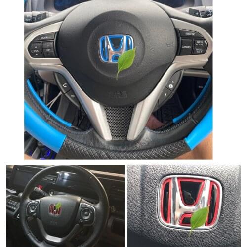 Car Styling Steering Wheel Front Rear Emblem Badge Logo Sticker Decal For Honda Civic Spirior Accord City FIT CRV Car Stickers