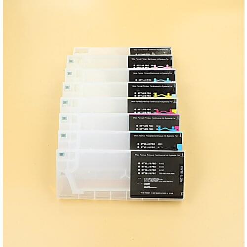 DGYCJLFP 8 colors/set Refillable Ink Cartridge with chip For Epson 4800 printer T5651-T5657 T5659