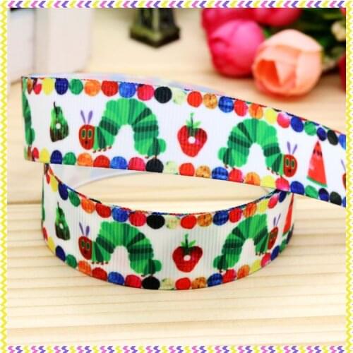 DHK 7/8'' 5yards HUNGRY BUTTERFLY printed grosgrain ribbon headwear hair bow diy party decoration OEM Wholesale 22mm C1088