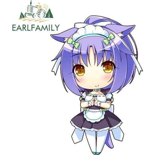 EARLFAMILY 13cm x 8.7cm for Cinnamon Nekopara Smile Car Sticker Motorcycle Car Bumper Window Stickers Waterproof Vinyl Decal