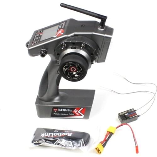 Upgraded RadioLink RC6GS V2 RC 2.4G 6CH RC Racing Car Controller Transmitter with R7FG Gyro Receiver for RC Car Boat Accessories