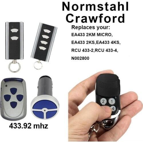 Crawford EA433 2KS 4KS RCU433-2 RCU433-4 Garage Door Rmoet Control 433mhz Crawford Remote Control Rolling code