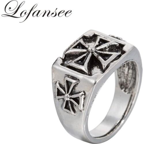 Fashion Vintage Punk Style Old Clover Women And Men Rings