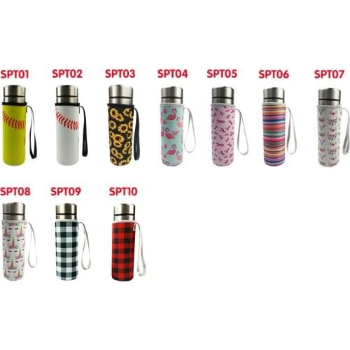 200pcs Neoprene Water Bottle Holder Insulated Sleeve Bag Case Pouch Cup Cover for 550ml 10 Colors W0141