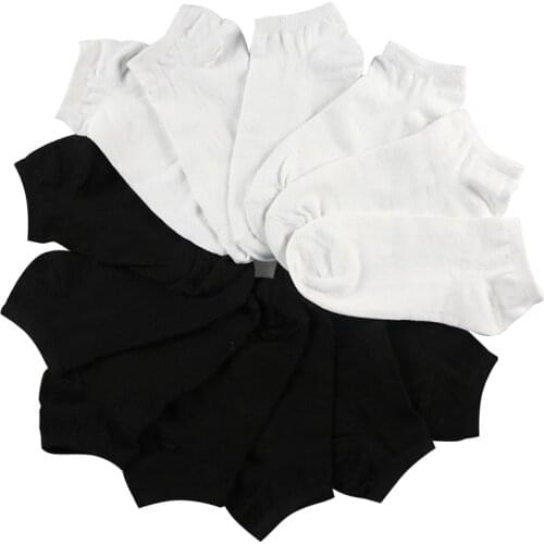 7Pair Womens Socks Short Female Low Cut Ankle Socks For Women Ladies White Black Socks Short Chaussette Femme Summer