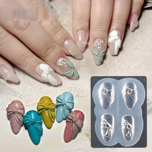 New 3D Silicone Mold for Nail Art Decorations Nail Candy Jelly Carved DIY 3d Bear Image Plate for Women Tools Gel Polish Stamper