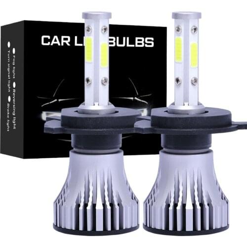 ASLENT NEW H7 LED 4COB H4 H11 H8 H9 Light Bulbs for Auto 9005 HB3 9006 HB4 9004 9007 Led Headlights 6000k White Auto Headlamp