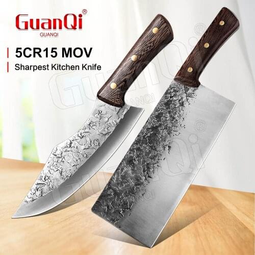 Stainless Steel Slicing Knife Handmade Chef Chop Knife Professional Kitchen Knives Forged Kitchen Meat Cleaver Vegetable Knife