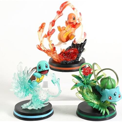 Pokemon Charmander Bulbasaur Squirtle PVC Figure Collectible Model Toy