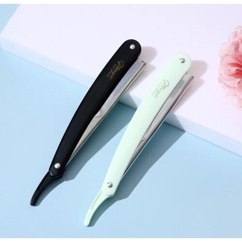 2 Colors Professional Manual Shaver Straight Edge Stainless Steel Sharp Barber Razor Folding Shaving Beard Cutter With Blade