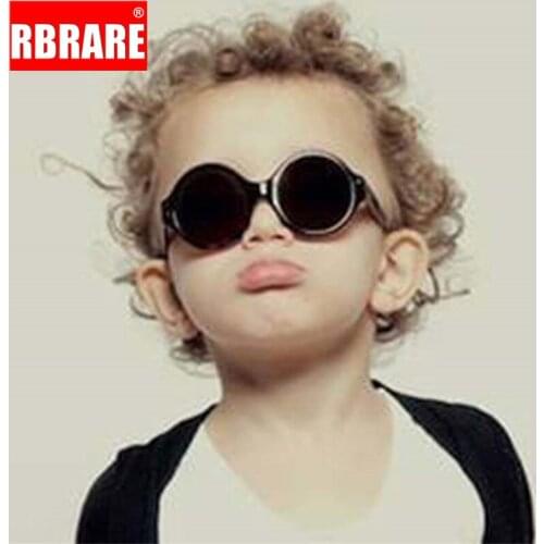 RBRARE Classic Round Childrens Sunglasses Candy Color Kid Concave Shape Personality Baby Lovely Glasses Frames