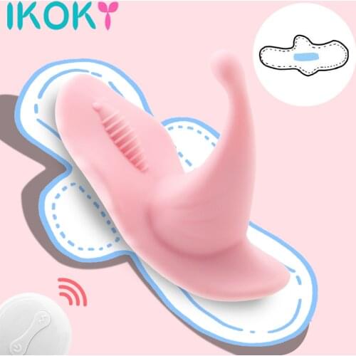 Clit Vagina Stimulator Wearable Clitoris Vibrator Orgasm Masturbator Butterfly Panties Lay On Vibrator Sex Toys for Women