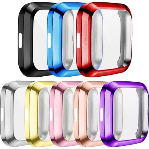 For Fitbit Versa 2 Watch Super-lightweight Case Slim TPU Full Screen Protector Protect Bumper Frame Cover