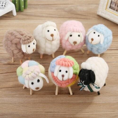 Handmade Christmas tree decoration ornaments wool felt sheep miniature ornaments creative bedroom figurines holiday party Crafts