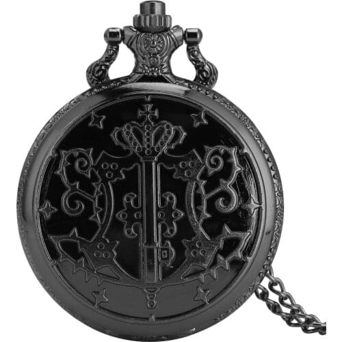 Reloj Mujer Japanese Kuroshitsuji Black Butler Sebastian Theme Quartz Pocket Watch Retro With Necklace Chain Clock Drop Shipping