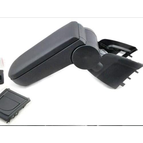 2011-2013 For Volkswagen VW Polo Armrests box with Cup holders leather storage case black color new design 2011-2015