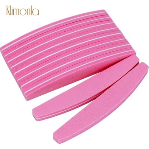 25Pcs/Pack Professional Double Side Spong Nail File 100/180 Grit Bendable Buffing Sanding Files Lime a ongle Manicure Tools